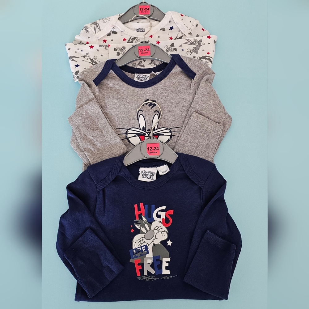 Set Of 3 Looney Tunes Wrap Around Undershirts